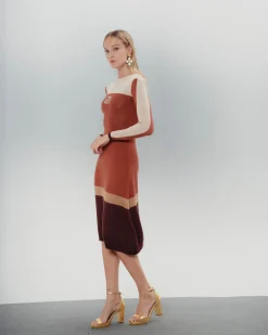 Vestido Midi Color Block Jimena