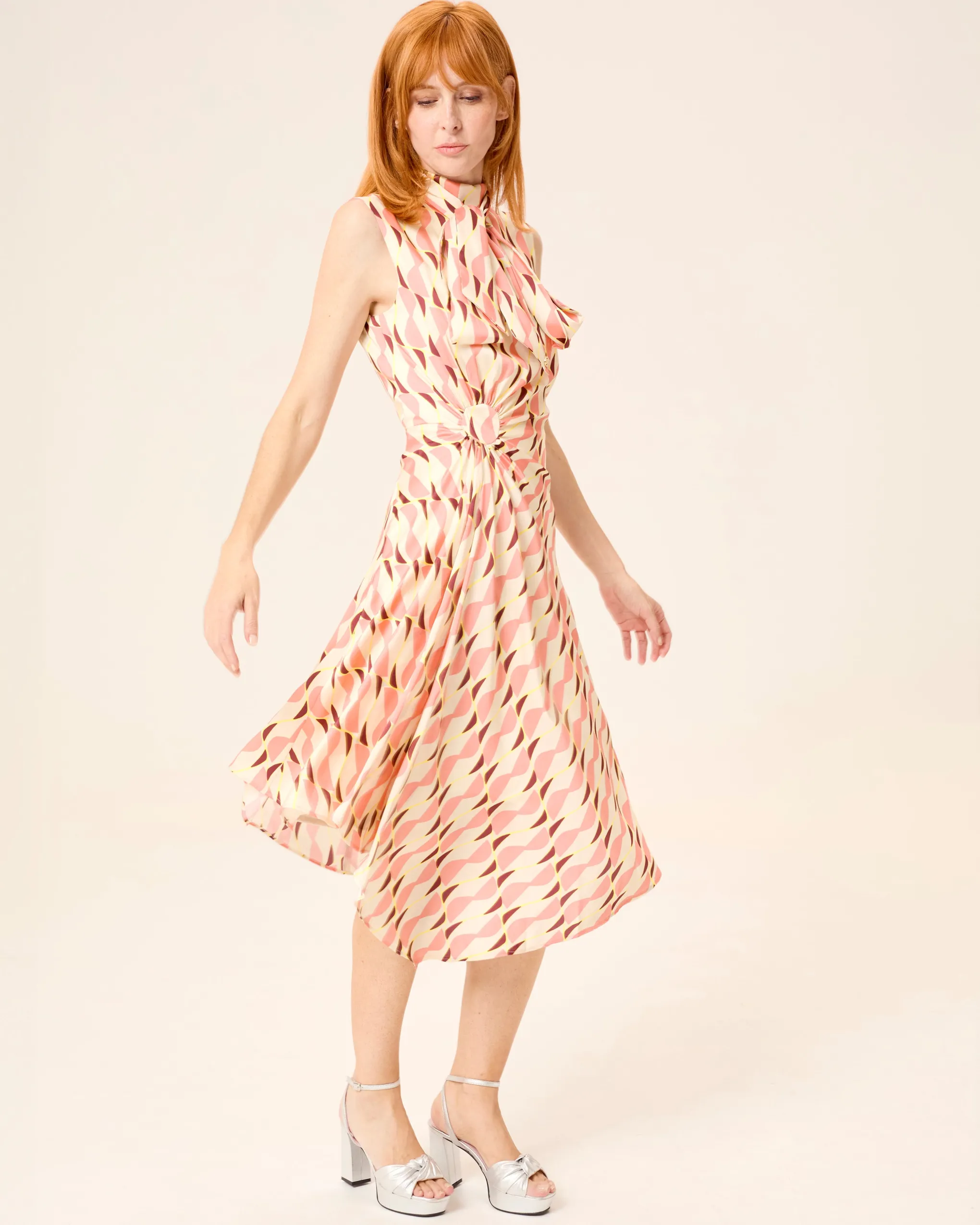 Vestido Midi Drapeado Ondine