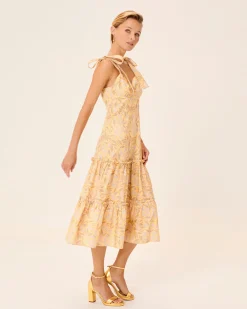 Vestido Midi Estampado Dune