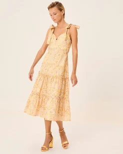 Vestido Midi Estampado Dune