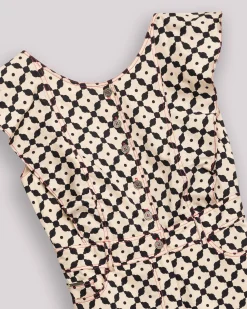 Vestido Midi Estampado Geométrico Lune