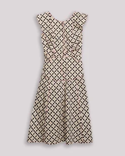 Vestido Midi Estampado Geométrico Lune