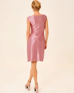 Vestido Midi Rosa Elle
