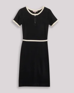 Vestido Negro Punto Corto Tulle